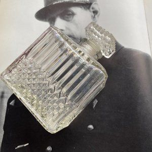 CUT GLASS BAR BOTTLE